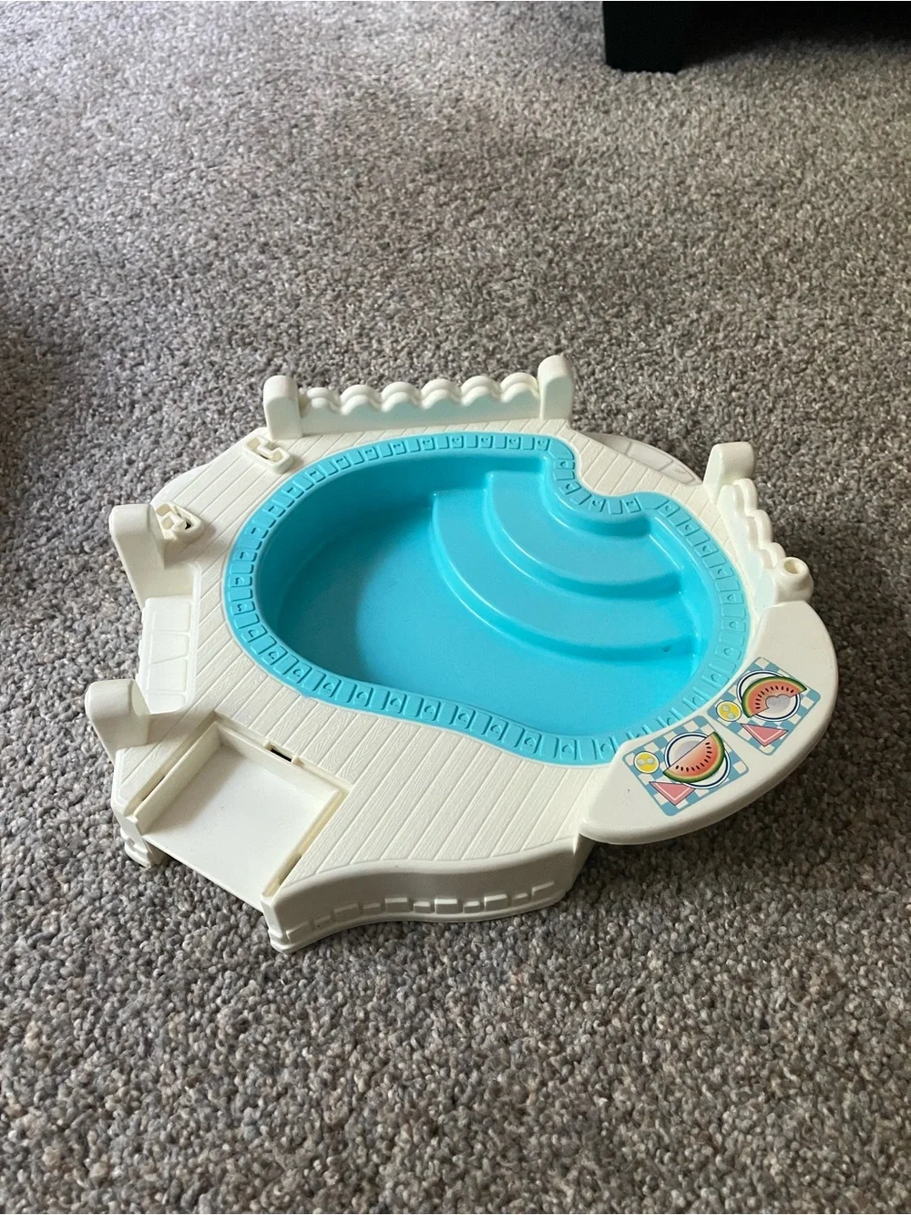 1995 Fisher Price Dream Dollhouse Pool & Barbecue Set